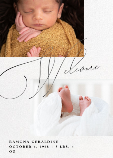 Welcome Script - Baby Announcement by Paper Source