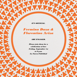 Radial Triangles - Engagement Party Invitation by Paperless Post