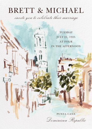 City Plein Air - Wedding Invitation by Oscar de la Renta