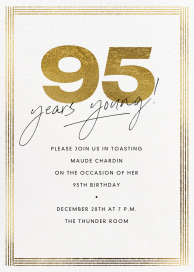 50 Years Young (Gold)  - Birthday Invitation by Paperless Post