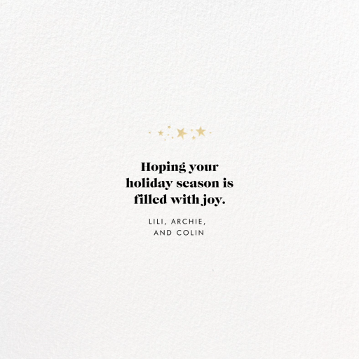 Wreath of Stars Photo by Paperless Post - Back