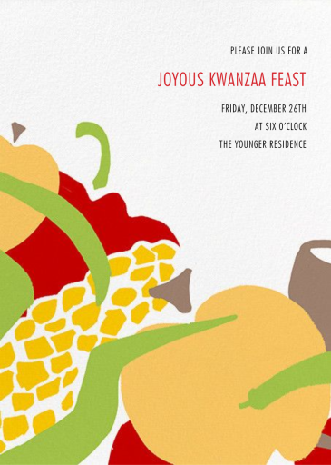 Joyous Feast - Kwanzaa Invitation by Paperless Post