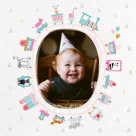 Round in Circles - First Birthday Invitation by Mr. Boddington's Studio
