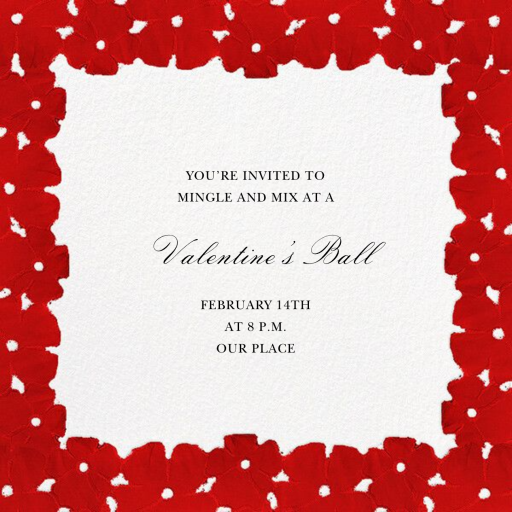 Painted Blooms - Valentine's Day Invitation by Oscar de la Renta