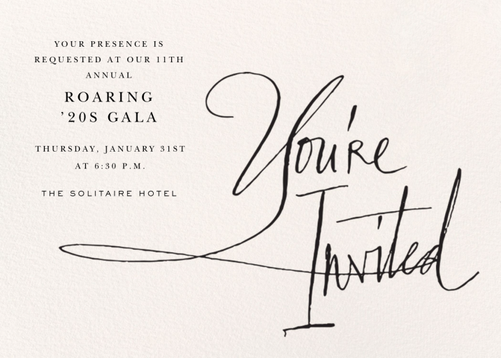 Written in Ink - Fundraiser Invitation by Stephanie Fishwick