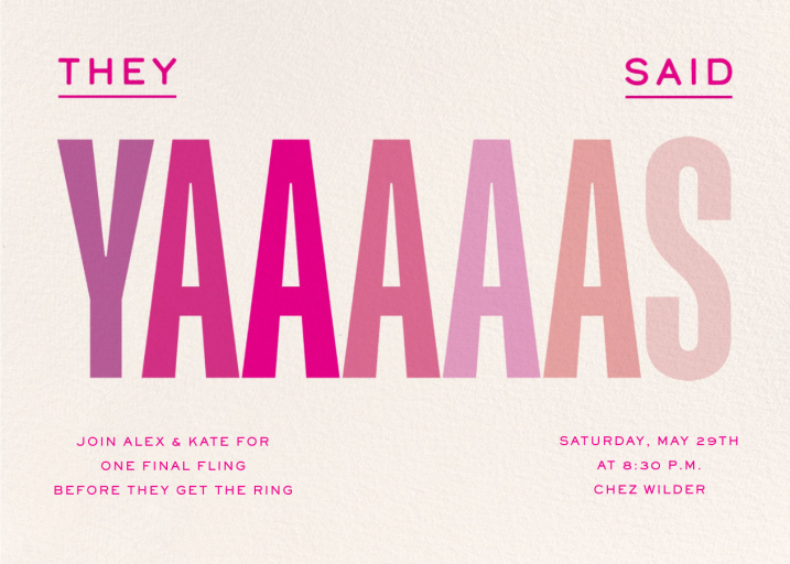 Yassified - Bachelor/Bachelorette Party Invitation by Paperless Post