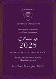 Golden University (Customizable Template) - Graduation Party Invitation by Paperless Post