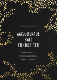 Metallic Paint Splatter - Fundraiser Invitation by Kelly Wearstler