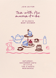 Tea Cakes - Baby Shower Invitation by Pulp Templates Co.