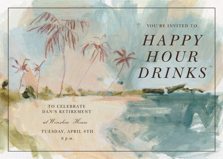Shorefront Palms - Invitation by Oscar de la Renta