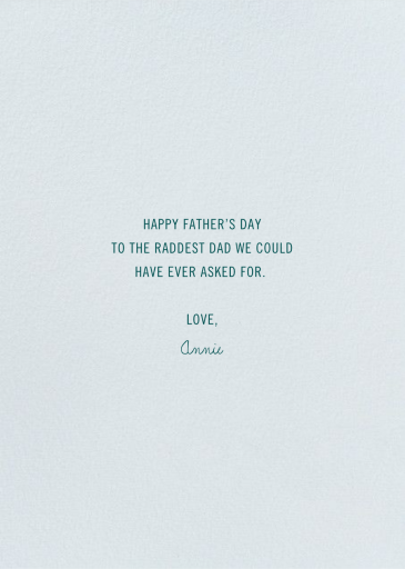 Under Water Father (Anna Emilia Laitinen) - Greeting Card by Red Cap Cards - Back