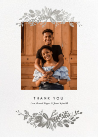 Floral Silhouette (Portrait Photo) - Thank You Card by Rifle Paper Co.