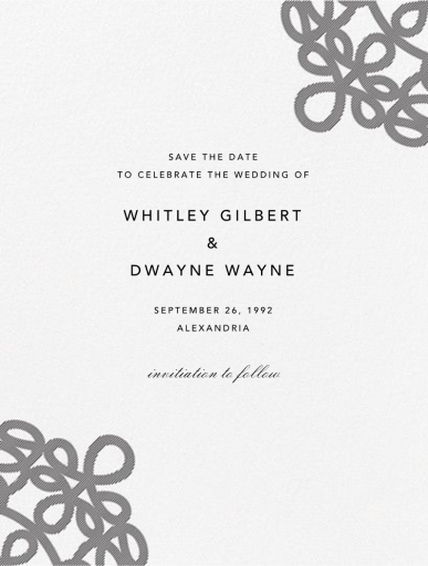 Love Knots (Save the Date) by Oscar de la Renta