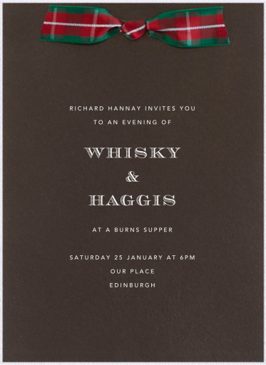 Tartan Bow by Paperless Post