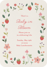 Berry and Bloom - Baby Shower Invitation by Little Cube