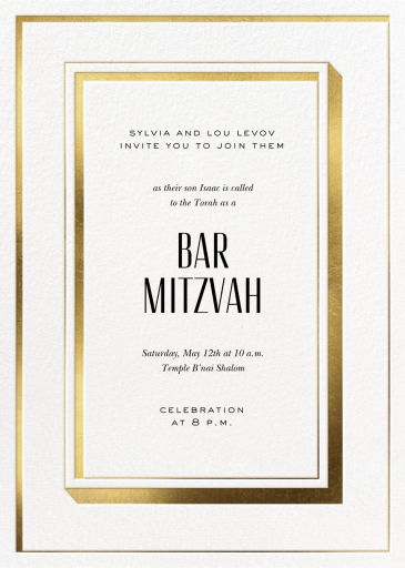 Gravitas - Bar & Bat Mitzvah Invitation by Paperless Post