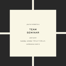 Deco - Seminar Invitation by Paperless Post