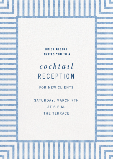 Seersucker Stripe - Cocktail Party Invitation by kate spade new york