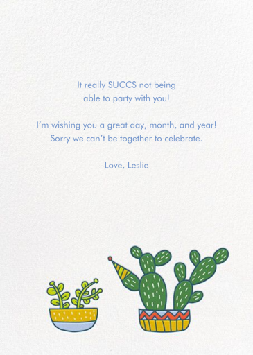 Happy Vibes - Birthday Card by Hello!Lucky - Back