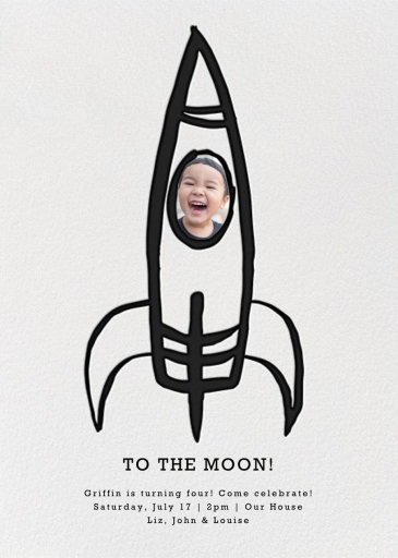 Blast Off - Birthday Invitation by Linda and Harriett