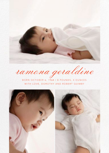 Double Take - Birth Announcement by Paperless Post