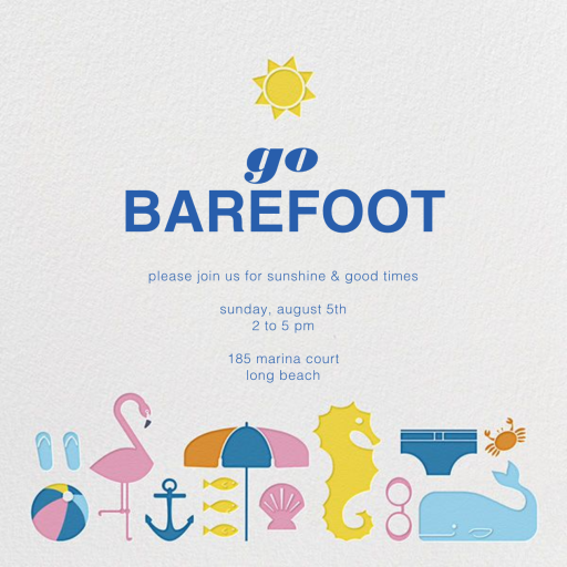 Day at the Beach - Summer Party Invitation by Jonathan Adler