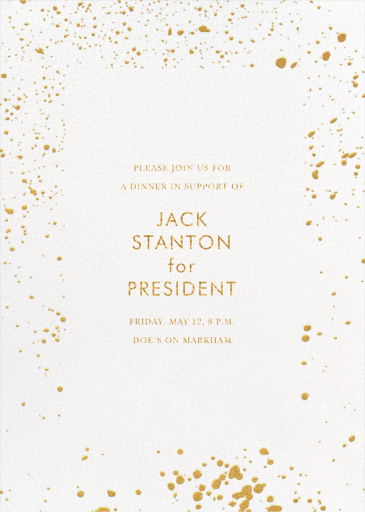 Splatter Cloth I - Fundraiser Invitation by Paperless Post