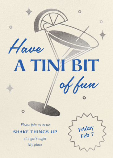 5 O’Clock Martini - Get-Together Invitation by Paperless Post
