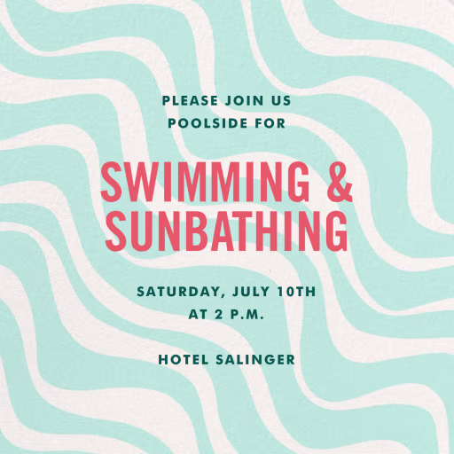 Water’s Fine - Pool Party Invitation by kate spade new york