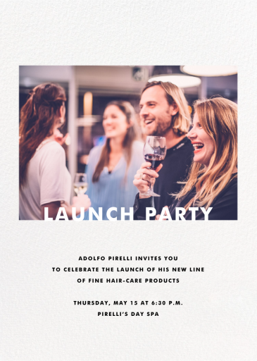 Tall Horizontal (Photo) - Launch Party Invitation by Paperless Post