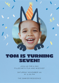 Blue Pup Photo by Paperless Post