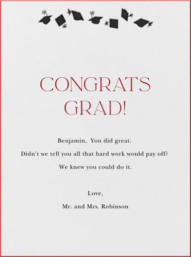 Graduation Hats - Graduation Card by Paperless Post