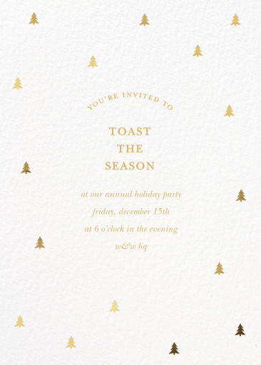 Mini Trees - Corporate Holiday Party Invitation by Sugar Paper