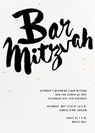 Graffiti Mitzvah - Bar & Bat Mitzvah Invitation by Paperless Post