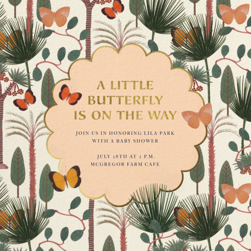 Butterfly Forest - Baby Shower Invitation by Jungalow