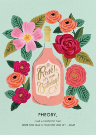 Rosé It's Your Birthday - Birthday Card by Rifle Paper Co.