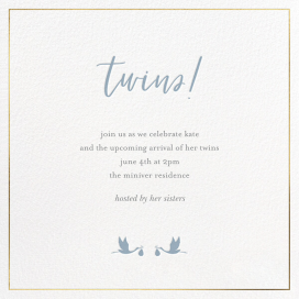 Small Storks - Baby Shower Invitation by Sugar Paper