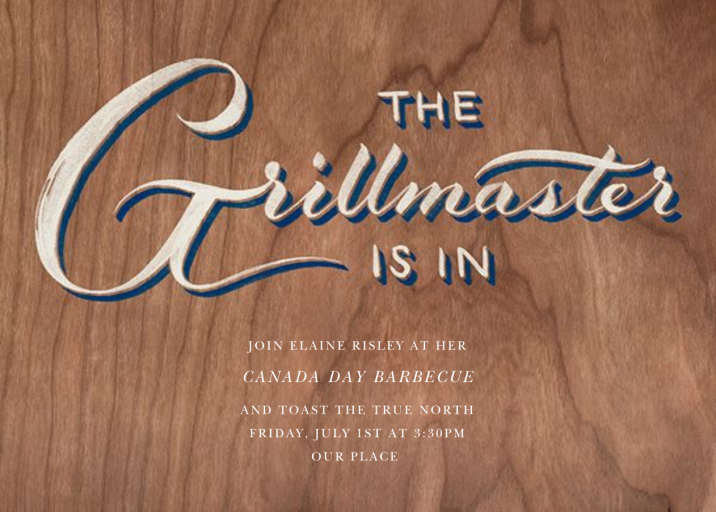 Grillmaster - Canada Day Invitation by Paperless Post
