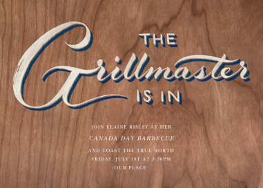 Grillmaster - Canada Day Invitation by Paperless Post
