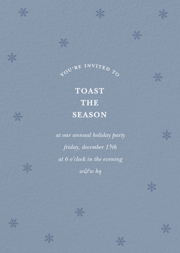 Falling Snowflakes - Corporate Holiday Party Invitation by Sugar Paper