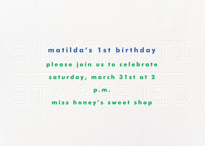 It's Time To Celebrate - Birthday Invitation by Paperless Post - Back