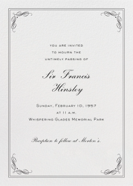 Regency Tall - Memorial Service Invitation by Paperless Post
