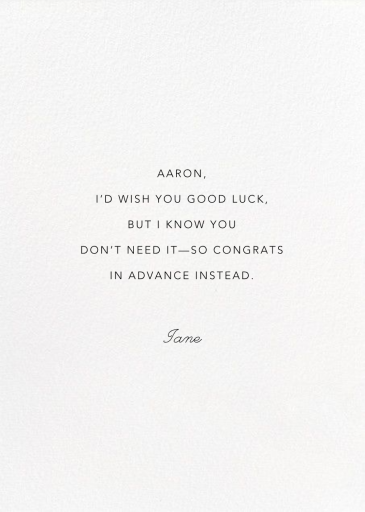 Here For You (Kate Pugsley) - Greeting Card by Red Cap Cards - Back