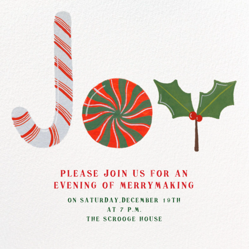 Joy to the World of Sweets - Holiday Save the Date by Paperless Post