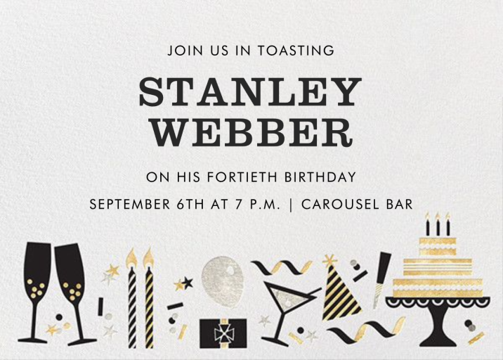 Birthday Soiree - Birthday Invitation by Jonathan Adler