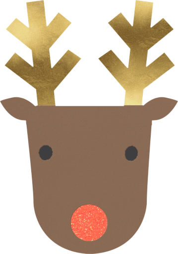 Golden Antlers - Christmas Card by Meri Meri