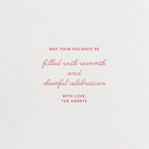 Holiday Deer - Christmas Card by Petit Collage - Back