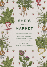 Root Veggies - Bridal Shower Invitation by Schumacher