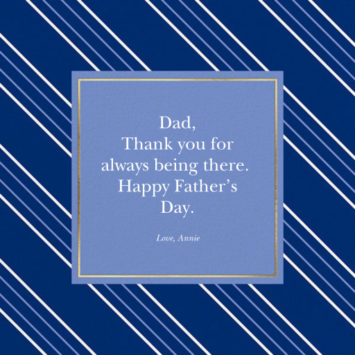 Peppermint Stripe Photo - Father's Day Card by kate spade new york - Back