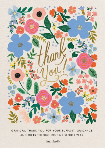 Wild Rose Thank You by Rifle Paper Co.